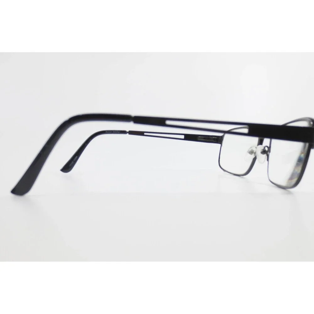 Robert Mitchel RM 202130 GM Gunmetal Black Rectangular Metal Eyeglass Frames